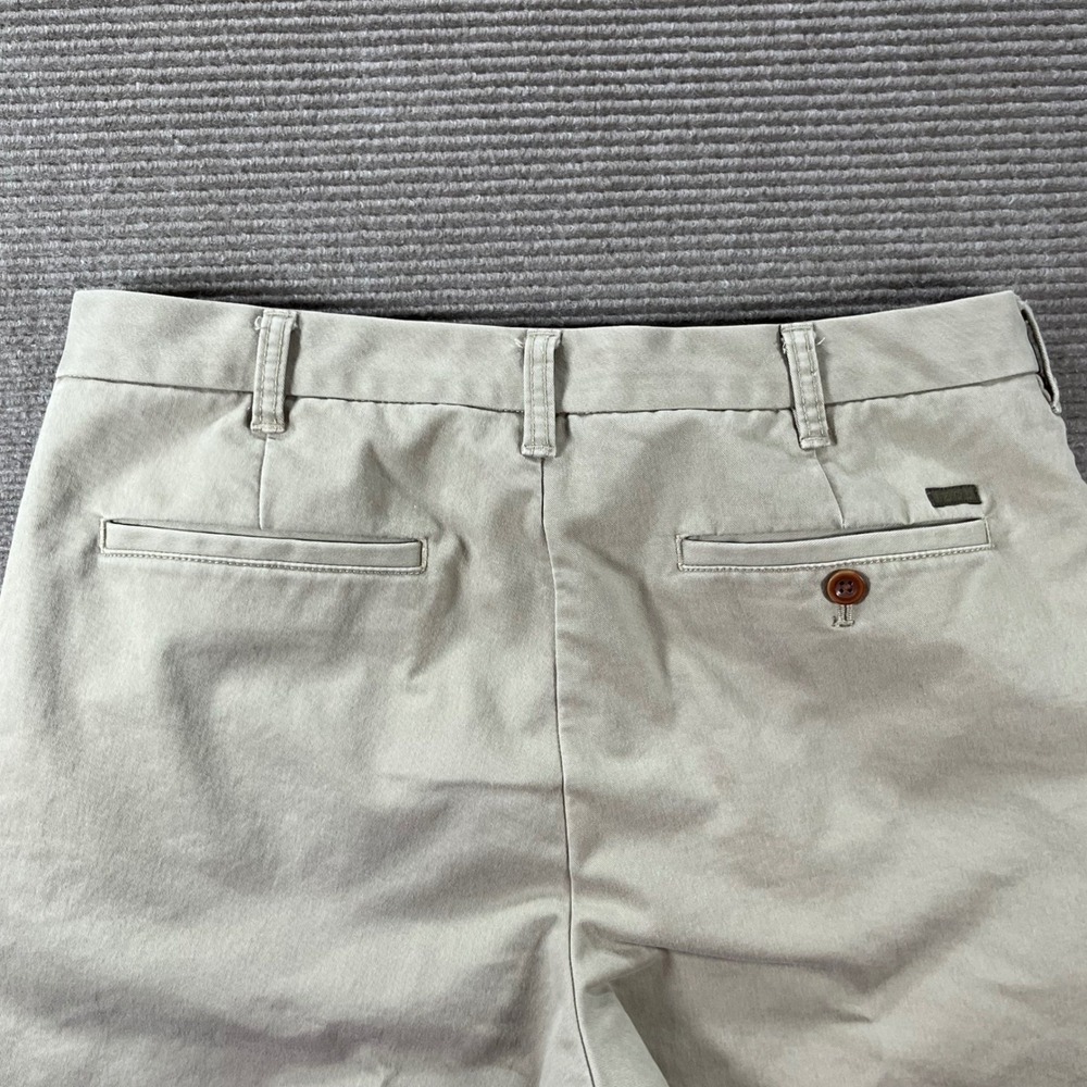 IZOD Mens Classic Fit Khaki Chino Pants Beige 34x34 45BM072 Stretch Twill - Picture 6 of 11
